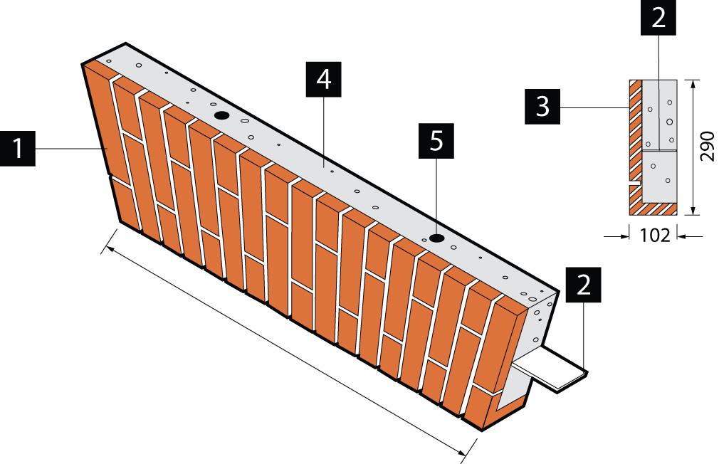 Preformed Brick Arch A illustration