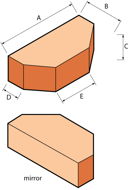 Special Shaped Bricks - AN.6 DOUBLE CANT