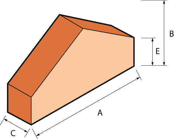 Special Shaped Bricks - CP2.2 SADDLEBACK CAPPING