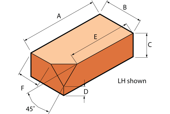 Special Shape - PL.1 PLINTH STOP OR CANT STOP (LEFT OR RIGHT HAND)