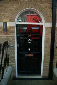 A semi-circular brick arch over a doorway, was built and supplied by Apex.