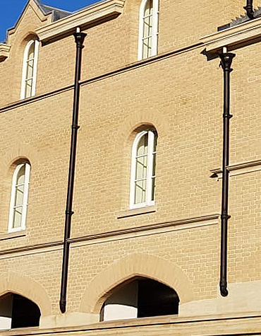 Structural brick arches at Peterhouse College Cambridge