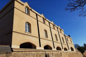 Structural brick window arches, created by Apex BrickCutters, at Peterhouse College.