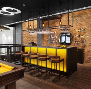 Brick Slips from Apex, used to create the illusion of brick walls in a high-end London boutique store.