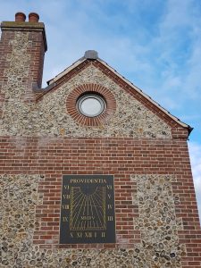 A Norfolk house using Apex BrickCutters Traditional FG2 brick arches with brick soffits as the windows are set back from the brickwork, showing a check reveal detail.