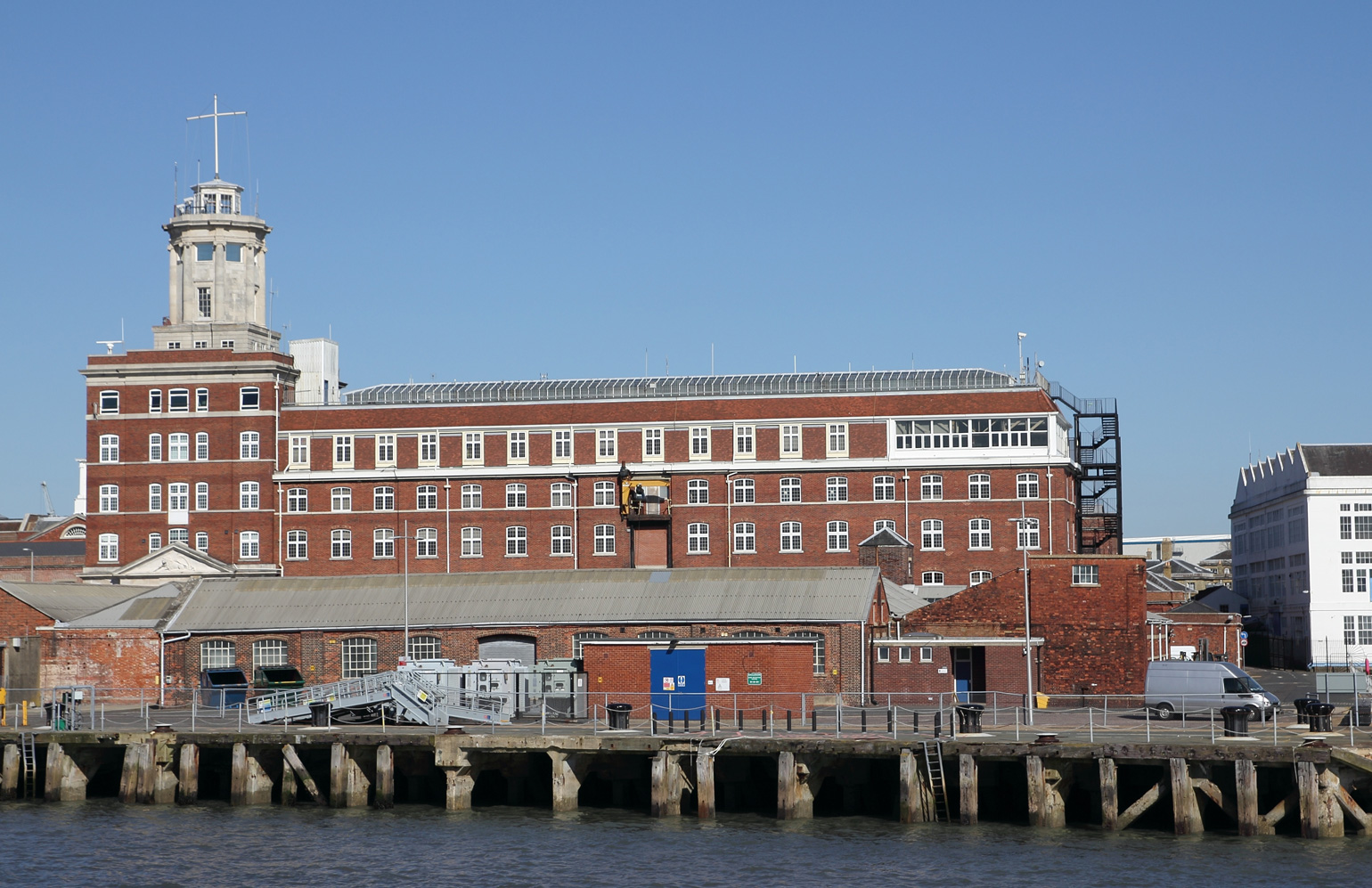 The Semaphore Tower building, Portsmouth Naval Base. With a history stretching back over 500 years, HMNB Portsmouth has a rich history of stunning brick built architecture